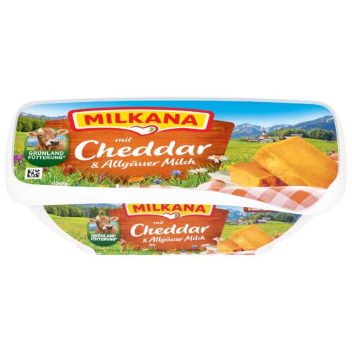 Milkana Schmelzkäse mit Cheddar 48% Fett 190g