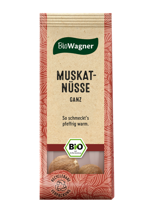 BioWagner Muskatnüsse ganz Beutel 2St