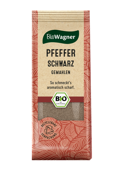 BioWagner Pfeffer schwarz gemahlen 50g