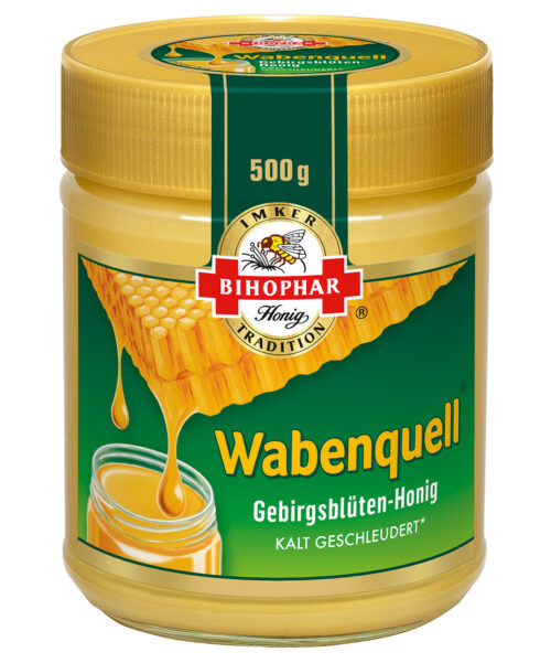 Bihophar Wabenquell Gebrirgsblüten Honig 500g