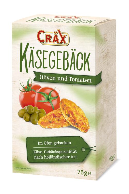 Cräx Käsegebäck Oliven & Tomaten 75g
