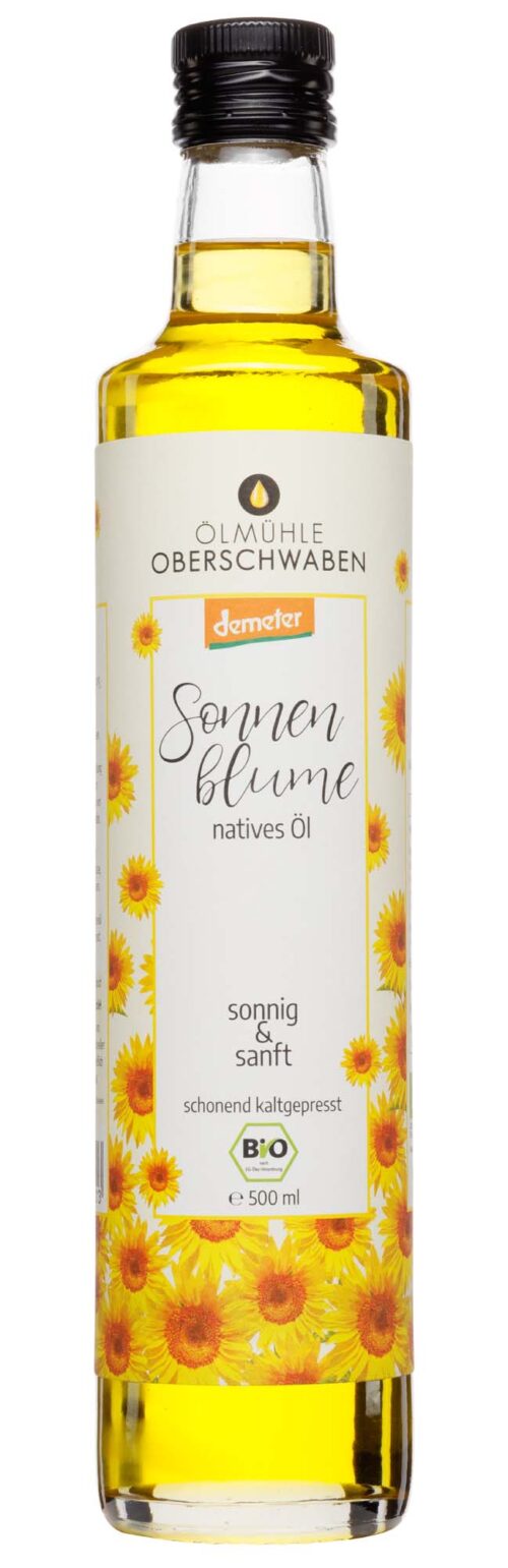 Ölmühle Oberschwaben Demeter natives Sonnenblumen Öl natives 500ml