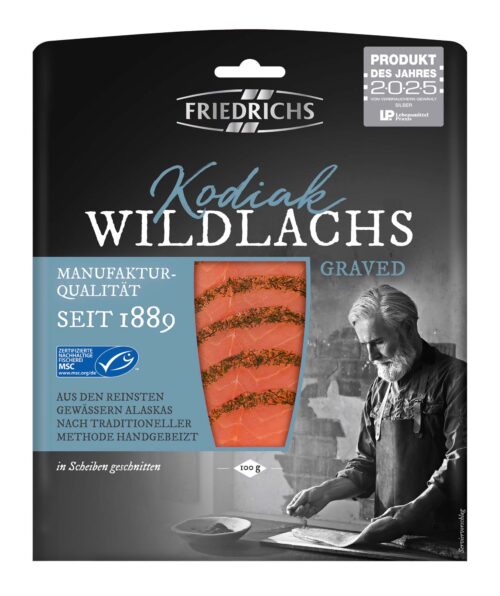 Friedrichs Kodiak Wildlachs Graved 100g