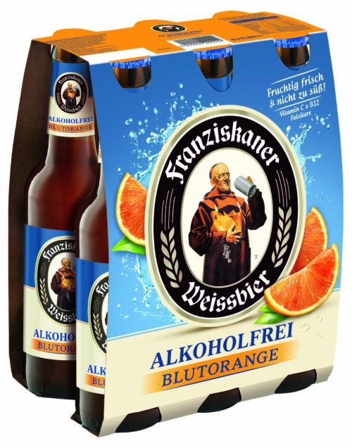Franziskaner Weißbier Alkoholfrei Blutorange 6x0,33l
