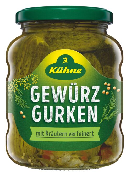 Kühne Gewürzgurken mit Kräutern verfeinert 330g