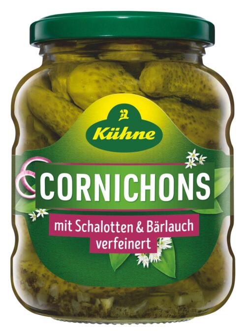 Kühne Cornichons mit Schalotten & Bärlauch verfeinert 330g