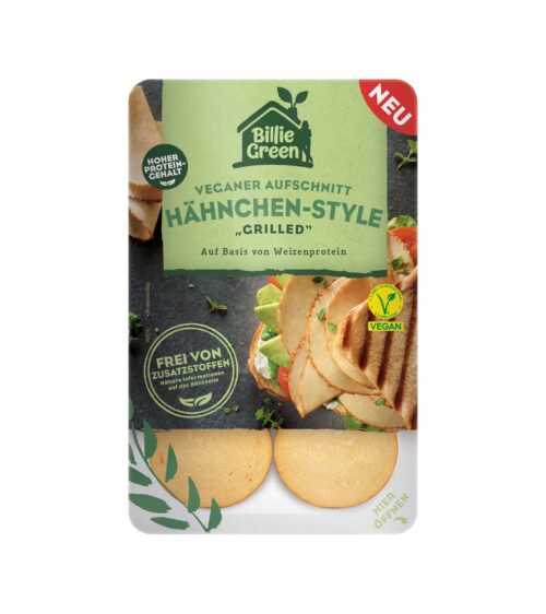 Billie Green Veganer Aufschnitt Hähnchen Style Grilled 70g