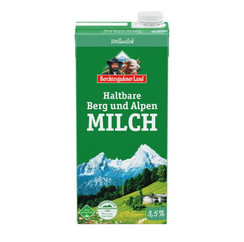 Berchtesgadener Land Haltbare Berg- und Alpenmilch 3,5% 1l