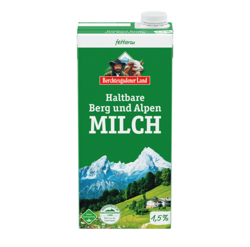Berchtesgadener Land Haltbare Berg- und Alpenmilch 1,5% 1l