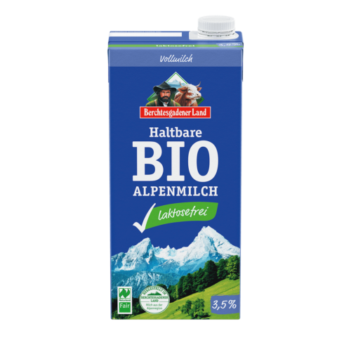 Berchtesgadener Land Haltbare Laktosefreie Bio Alpenmilch 3,5% 1l