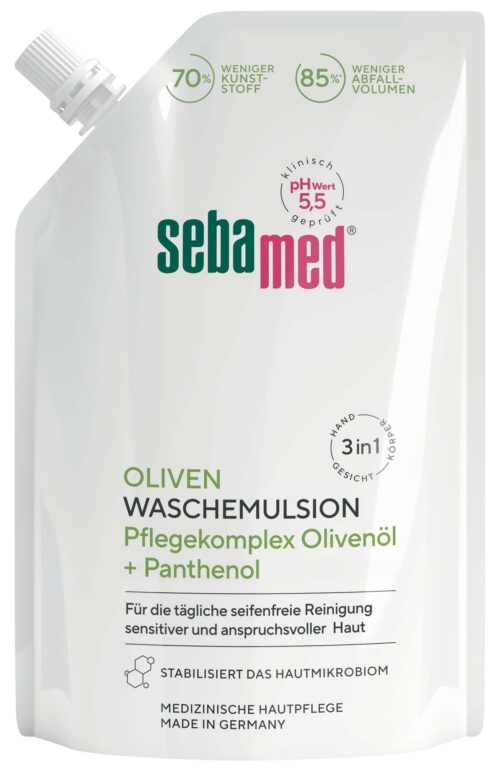 Sebamed Flüssig Waschemulsion seifenfrei mit Olive Nachfüllpack 400ml