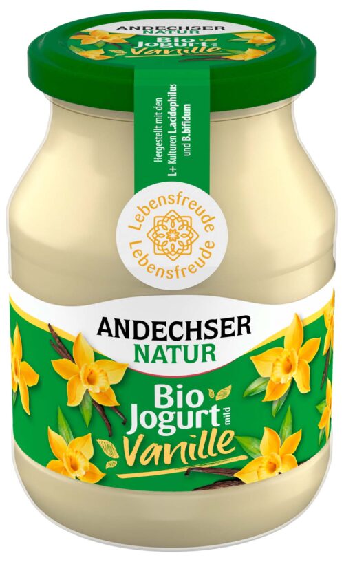 Andechser Natur Bio Joghurt Vanille 3,8% 500g MW
