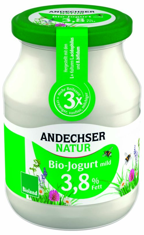 Andechser Natur Bio Joghurt mild 3,8% 500g MW
