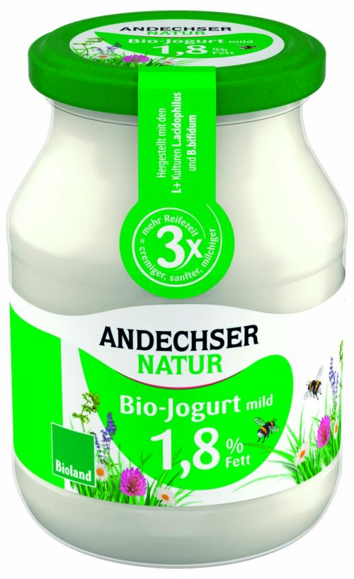 Andechser Natur Bio Joghurt mild 1,8% 500g MW