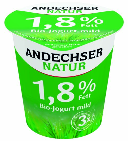 Andechser Natur Fettarmer Bio-Jogurt mild 1,8% 150g