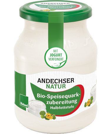 Andechser Natur Bio-Speisequarkzubereitung Halbfettstufe 20% Fett i. Tr. 500g MW