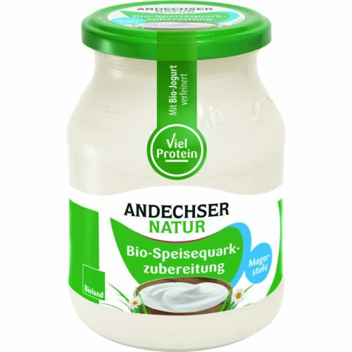 Andechser Natur Bio-Speisequarkzubereitung Magerstufe 0,2% Fett i. Tr. 500g MW