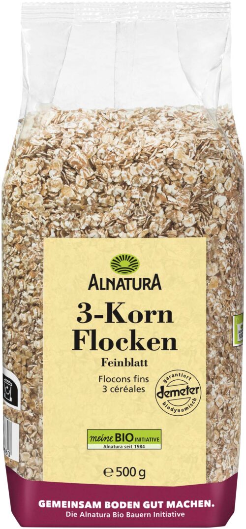 Alnatura Demeter Drei-Korn Flocken 500g