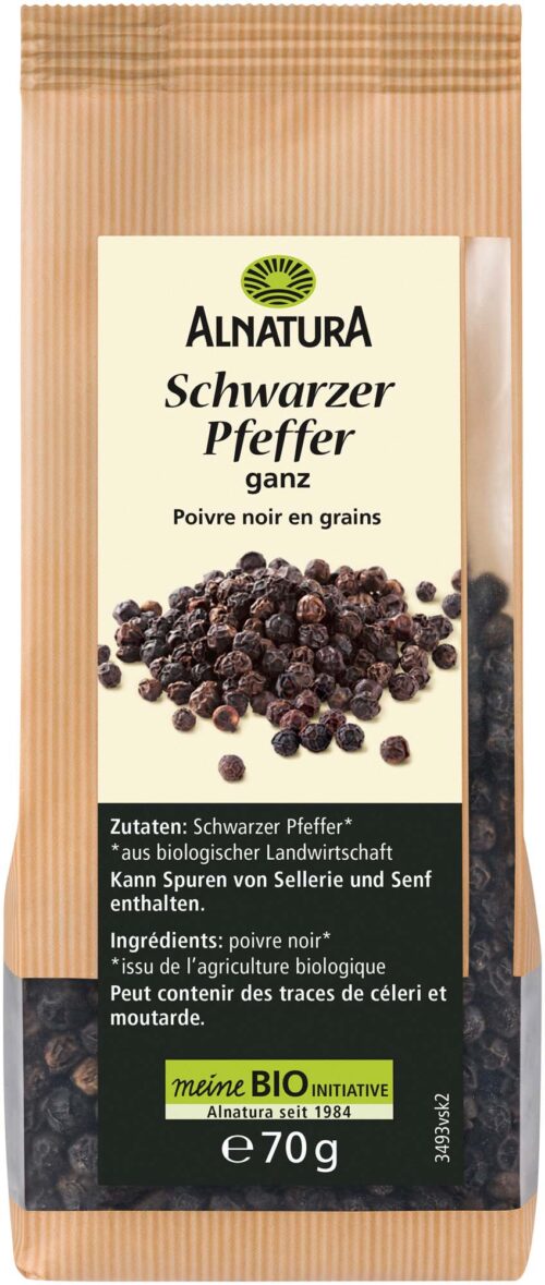 Alnatura Bio Schwarzer Pfeffer ganze Körner 70g