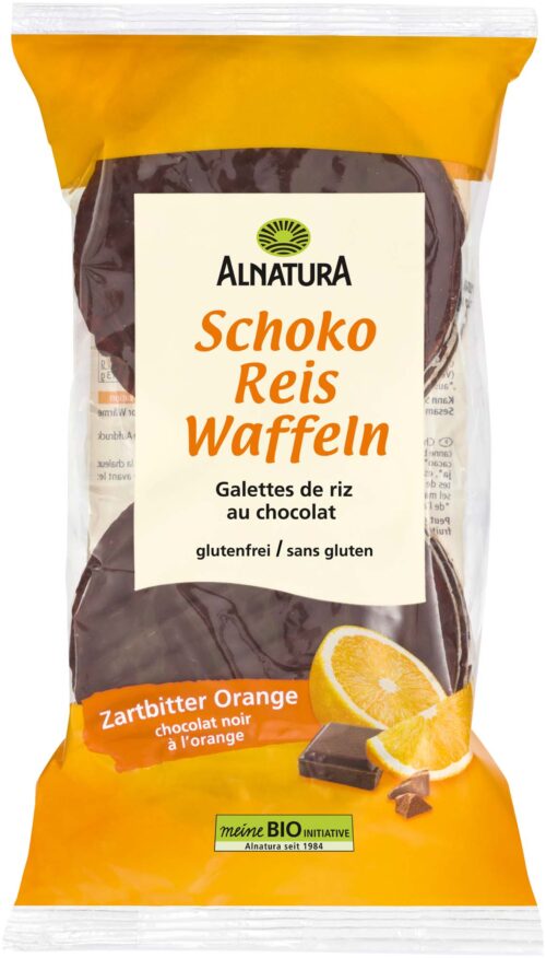 Alnatura Bio Schoko Reiswaffeln zartbitter Orange 100g