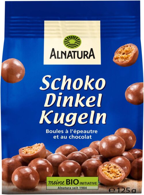 Alnatura Bio Schoko Dinkel Kugeln Vollmilch 125g