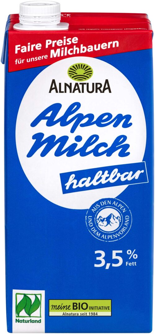 Alnatura Bio Alpenmilch haltbar 3,5% 1l