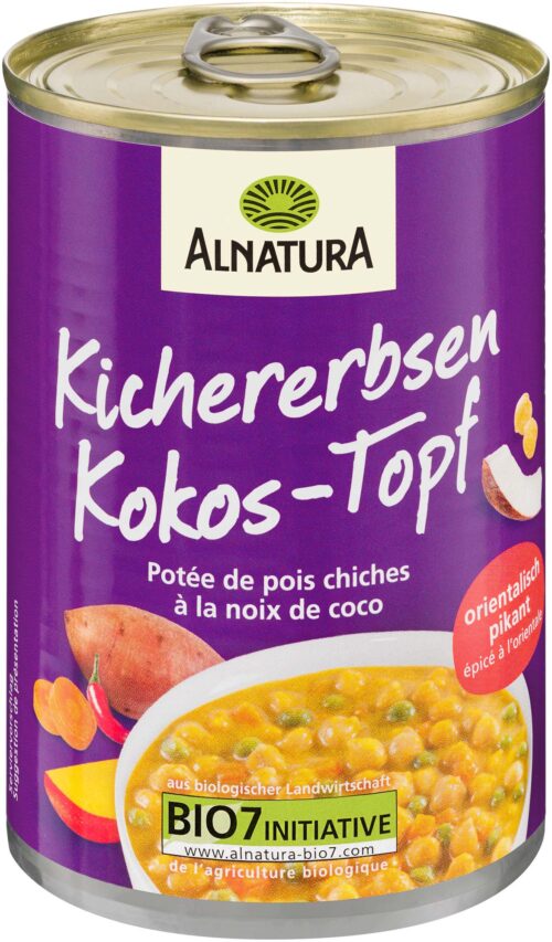 Alnatura Bio Kichererbsen Kokos Topf 400g