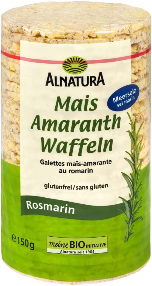 Alnatura Bio Mais-Amaranth-Waffeln Rosmarin 150g