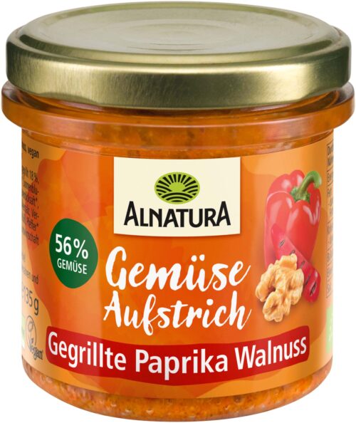 Alnatura Bio Gemüse Aufstrich gegrillte Paprika Walnuss 135g