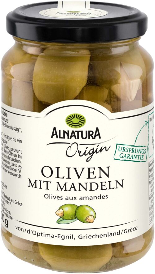 Alnatura Origin Bio Oliven mit Mandeln 350g