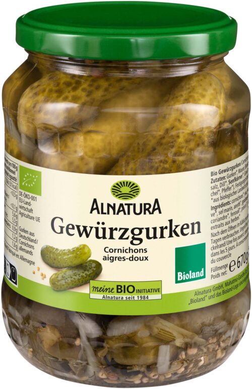 Alnatura Bio Gewürzgurken 670g