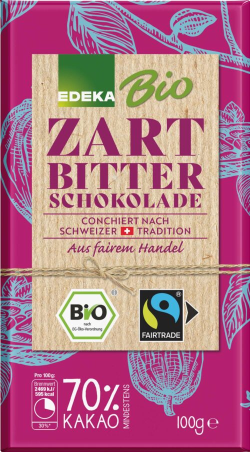 EDEKA Bio Schweizer Zartbitterschokolade 70% 100g