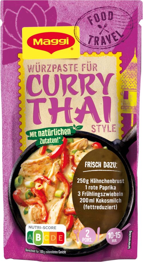 42394808 Maggi Food Travel Würzpaste Curry Thai Style 65g