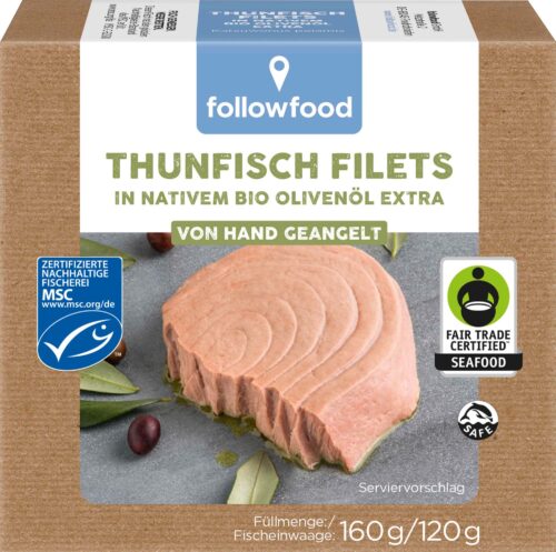 Followfood Thunfisch in nativem Bio Olivenöl 160g