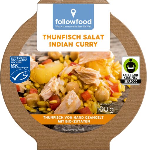 Followfood Thunfisch Salat Indian Curry 160g
