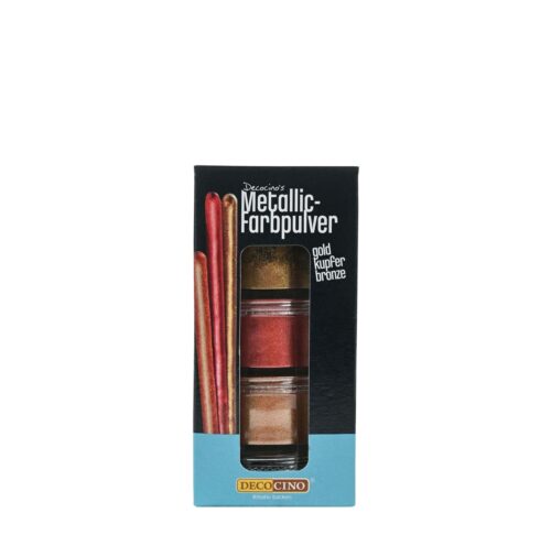 Decocino Metallic Farbpulver Gold-Bronze-Kupfer 3x2g