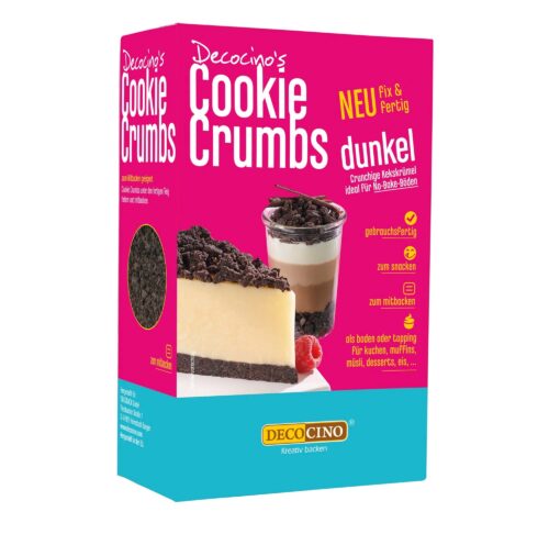 Decocino Cookie Crumbs dunkel 200g