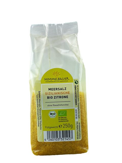 Himmelbauer Meersalz Sizilianische Bio Zitrone 250g