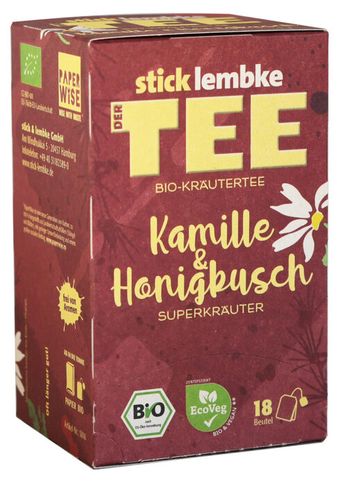 stick & lembke Bio Kamille & Honigbusch Tee Filterbeutel 18x2g