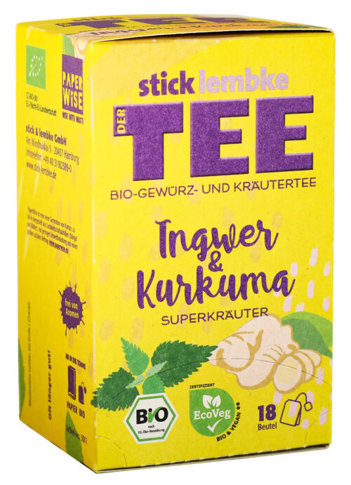 stick & lembke Bio Ingwer & Kurkuma Tee Filterbeutel 18x1,75g