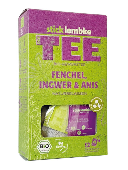stick & lembke Bio Fenchel, Ingwer & Anis Tee Filterbeutel 12x2g