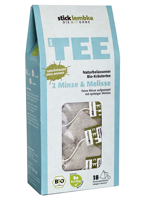 stick & lembke Bio 2 Minze & Melisse Tee Pyramidenbeutel 18x2g