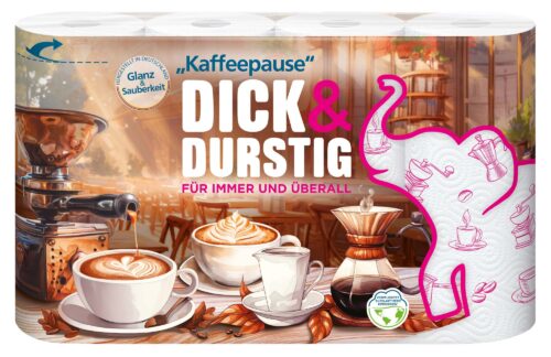 Dick & Durstig Haushaltsrollen 4x45 Blatt