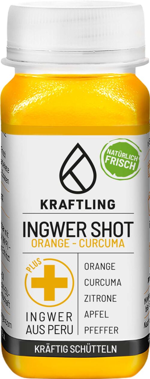 Kraftling Ingwer Shot Orange Curcuma 60ml