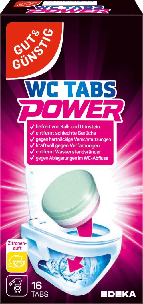 Gut & Günstig WC-Reiniger Tabs Lemon 16x25g