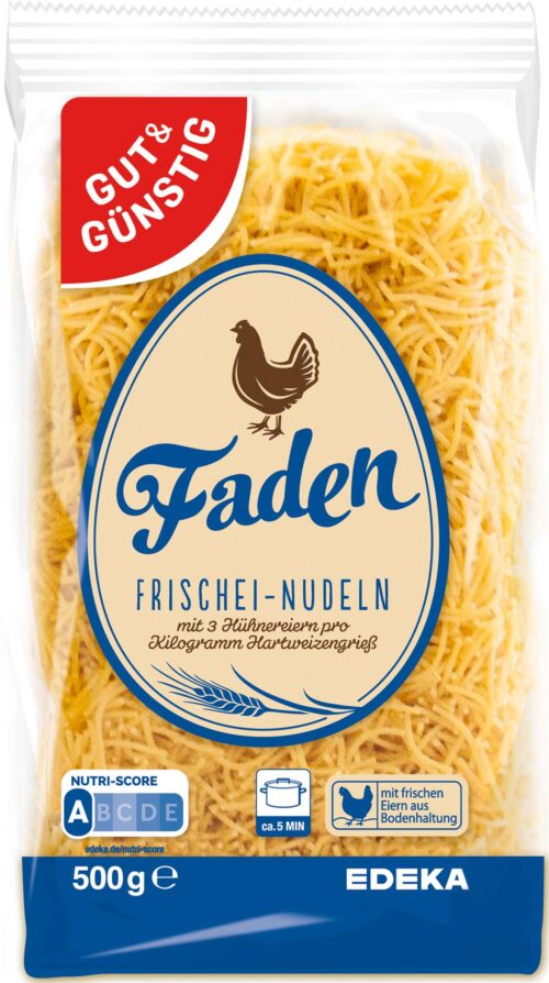 Gut & Günstig Frischei-Nudeln Faden 500g