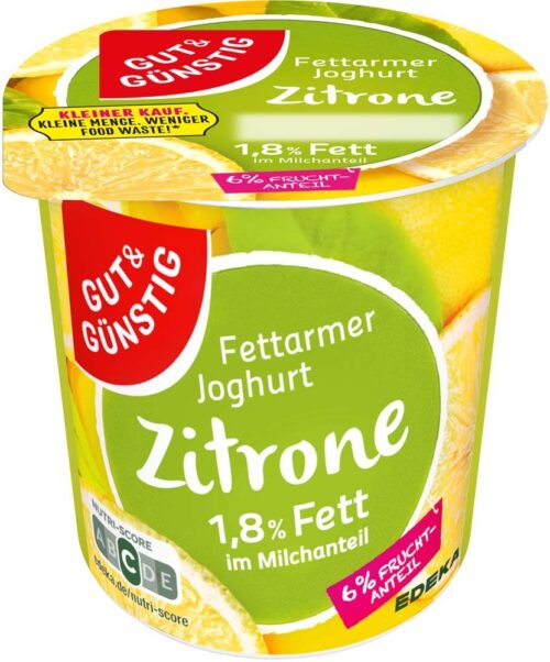Gut & Günstig Fettarmer Fruchtjoghurt 1,8% Zitrone 150g