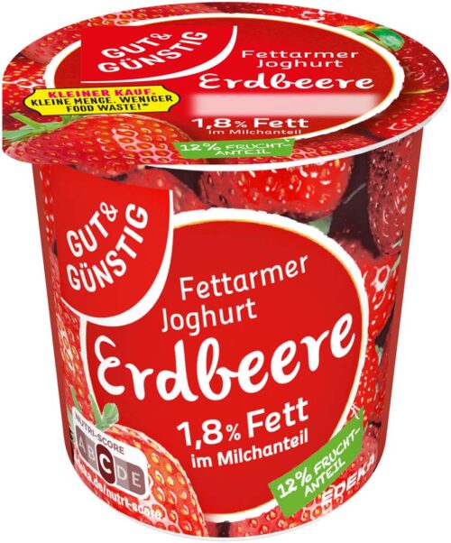 4311501009239 Gut & Günstig Fettarmer Fruchtjoghurt 1,8% Erdbeere 150g
