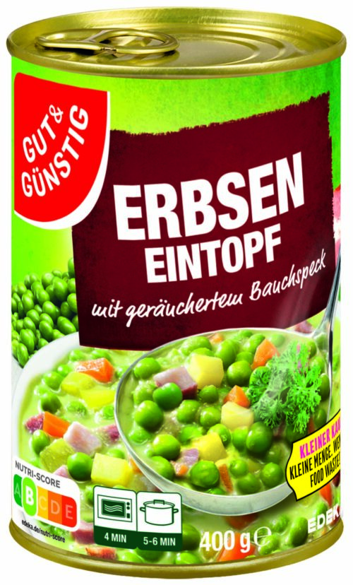 Gut & Günstig Erbseneintopf mit Rauchspeck 400g
