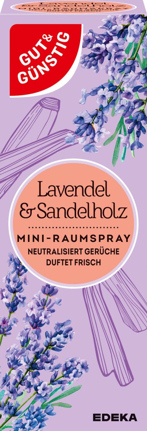 Gut & Günstig Mini-Raumspray Lavendel & Sandelholz Nachfüller 25ml